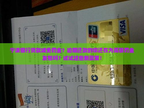 宁波银行贷款减免罚金