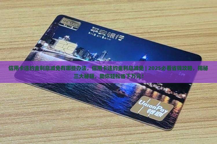 信用卡违约金利息减免有哪些办法