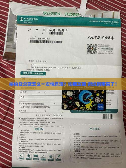 拍拍贷一次性结清协商流程