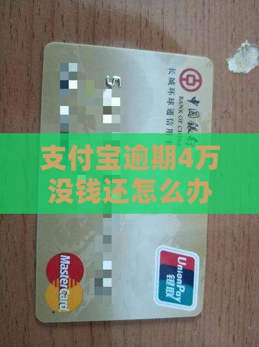 欠支付宝4万没钱还怎么办