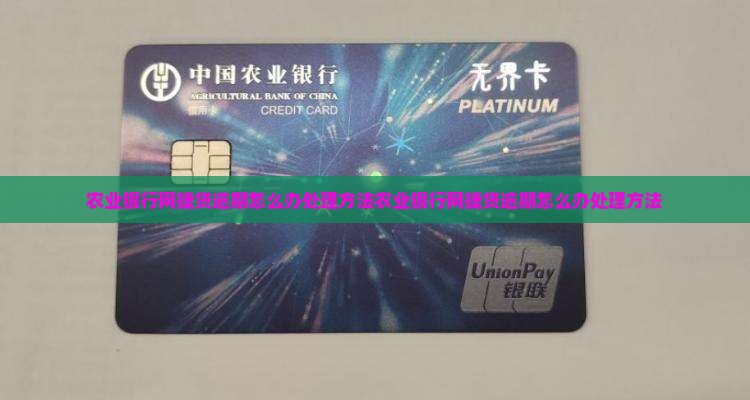 农业银行网捷贷逾期怎么办处理方法