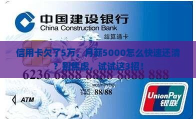 多张信用卡总共欠5万该怎么处理