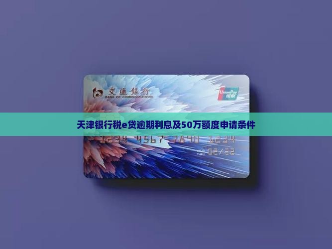 天津银行税e贷逾期