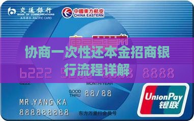 协商一次性还本金招商银行流程详解