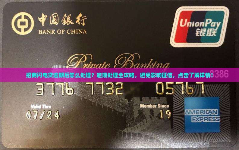 招商闪电贷逾期后怎么处理 招商闪电贷逾期后怎么处理