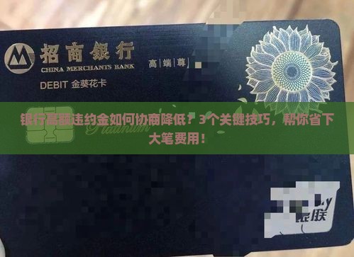 银行高额违约金如何协商降低