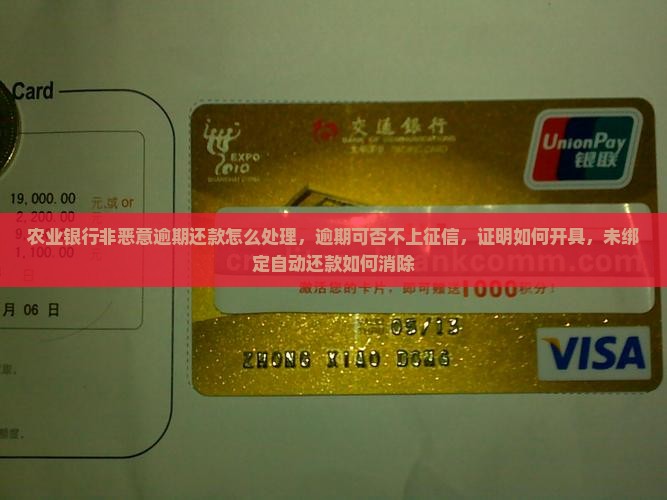 农业银行非恶意逾期还款怎么处理