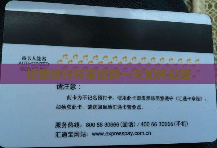 招商银行年报逾期一天如何处理 招商银行年报逾期一天如何处理