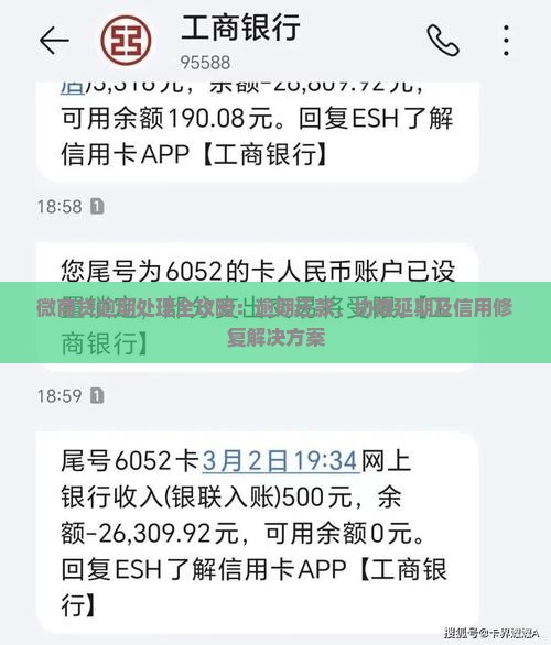 微商贷逾期处理全攻略：逾期还款、协商延期及信用修复解决方案
