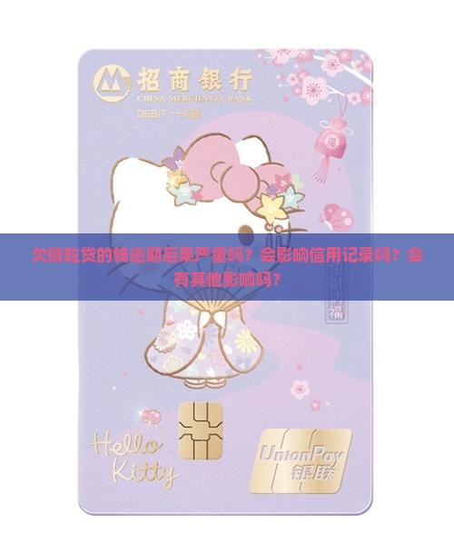 欠微粒贷的钱逾期后果严重吗