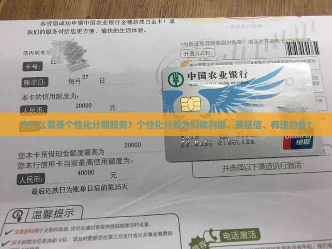 为什么需要个性化分期服务
