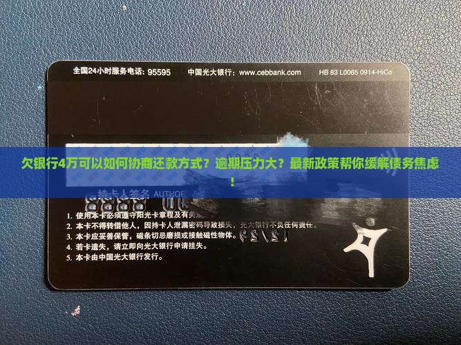 欠银行4万可以如何协商还款方式