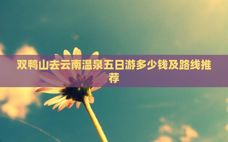双鸭山去云南温泉五日游多少钱及路线推荐