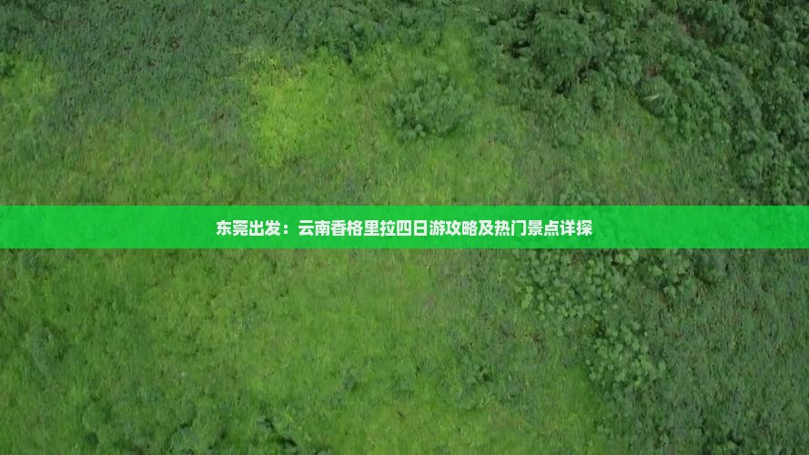 东莞出发：云南香格里拉四日游攻略及热门景点详探
