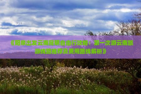《阳泉出发云南昆明自由行攻略：第一次游云南旅游线路推荐及费用路线解析》