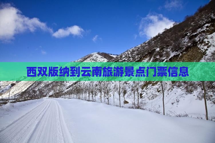 西双版纳到云南旅游景点门票信息