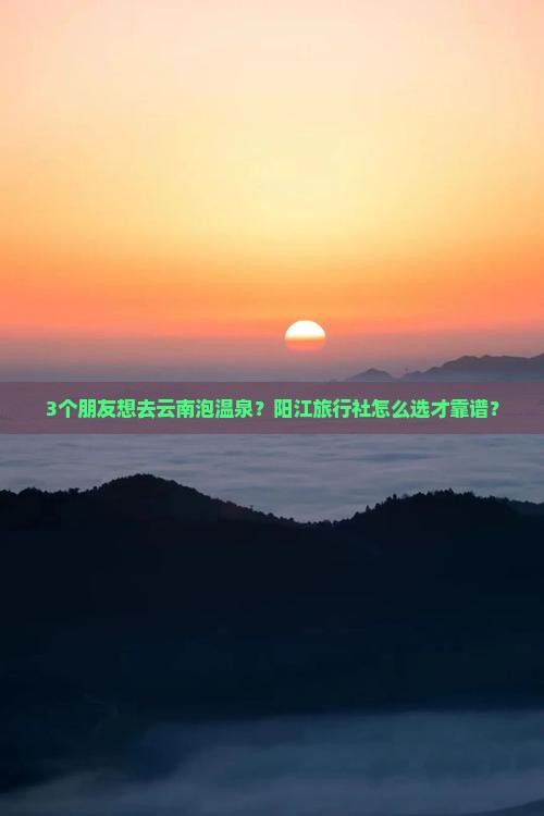 阳江去云南温泉旅行社