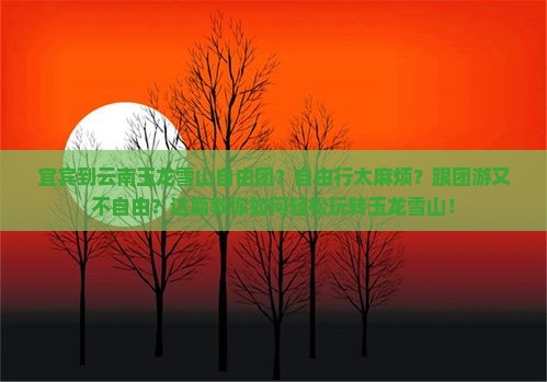 宜宾到云南玉龙雪山自由团