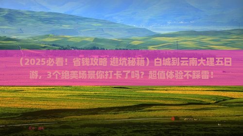 白城到云南大理五日游