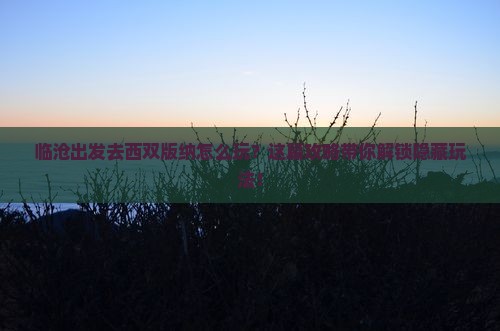 临沧去云南西双版纳哪里玩