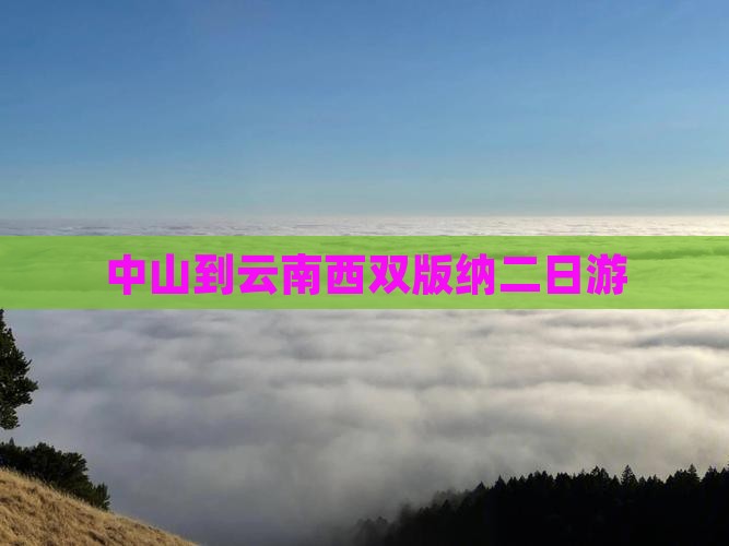 中山到云南西双版纳二日游