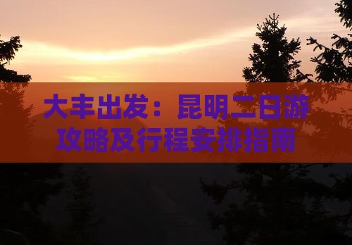 大丰出发：昆明二日游攻略及行程安排指南