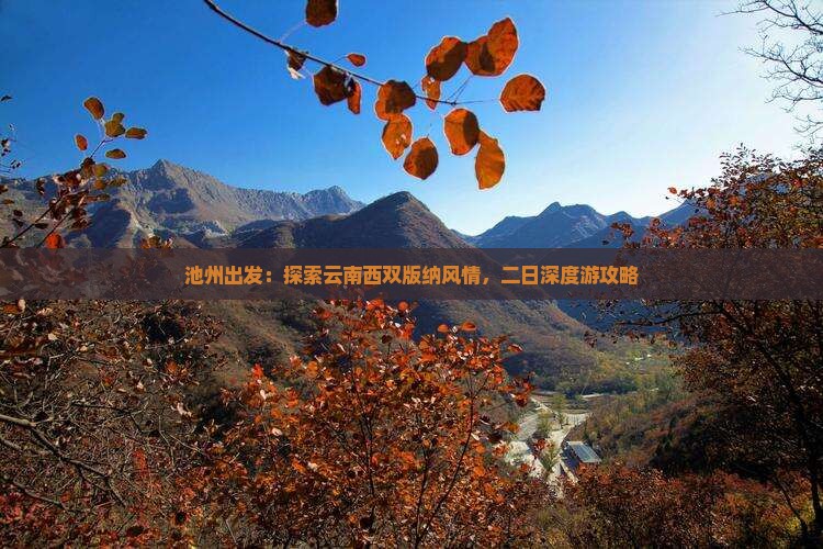 池州出发：探索云南西双版纳风情，二日深度游攻略