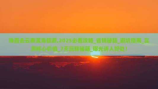 海西去云南洱海旅游