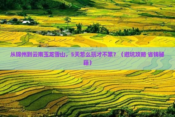 锦州到云南玉龙雪山旅游