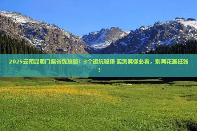 阿里去云南昆明门票