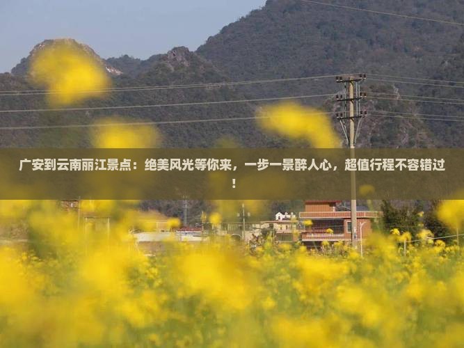 广安到云南丽江景点