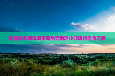 和田去云南洱海旅游品尝地道小吃体验美食之旅