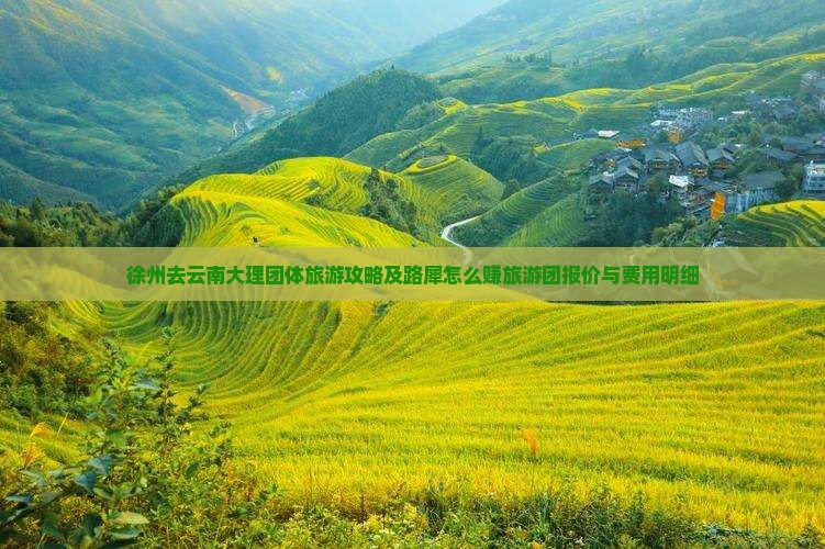 徐州去云南大理团体旅游攻略及路犀怎么赚旅游团报价与费用明细