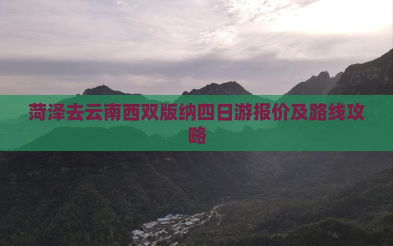 菏泽去云南西双版纳四日游报价及路线攻略