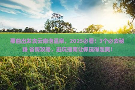 那曲去云南温泉哪里玩