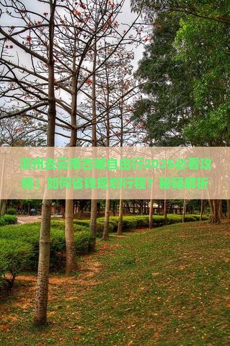 滨州去云南古城自由行