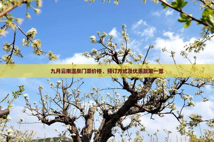 九月云南温泉门票价格、预订方式及优惠政策一览