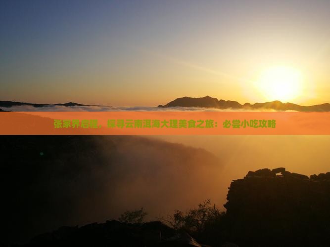 张家界启程，探寻云南洱海大理美食之旅：必尝小吃攻略