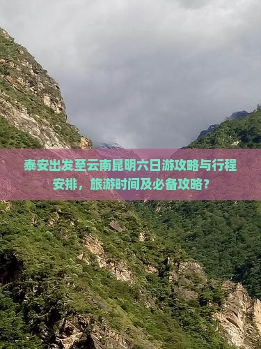泰安出发至云南昆明六日游攻略与行程安排，旅游时间及必备攻略？