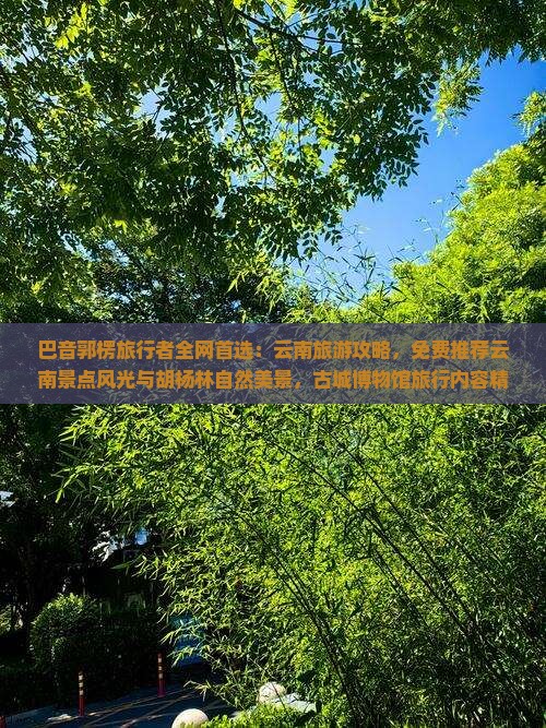 巴音郭楞旅行者全网首选：云南旅游攻略，免费推荐云南景点风光与胡杨林自然美景，古城博物馆旅行内容精选推荐