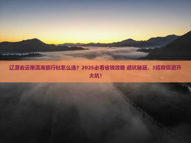 辽源去云南洱海旅行社