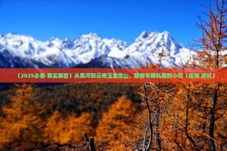 黑河去云南玉龙雪山旅游小吃