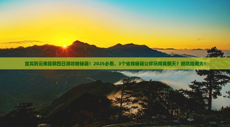宜宾到云南昆明四日游