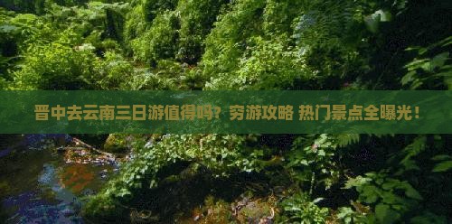 晋中去云南三日游