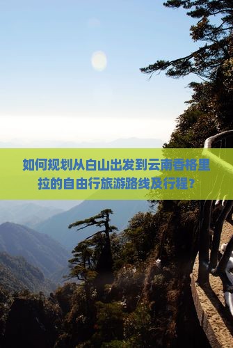 如何规划从白山出发到云南香格里拉的自由行旅游路线及行程？