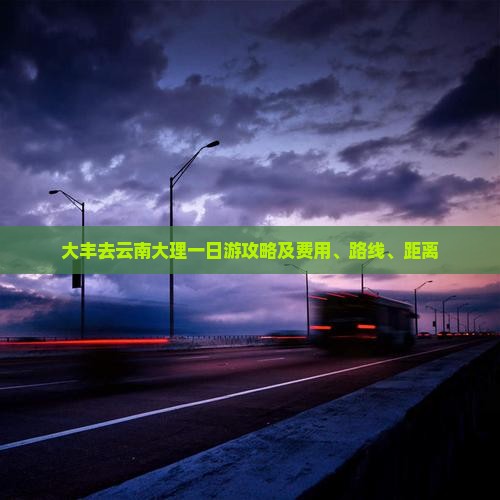 大丰去云南大理一日游攻略及费用、路线、距离