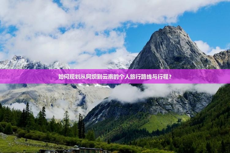 如何规划从阿坝到云南的个人旅行路线与行程？