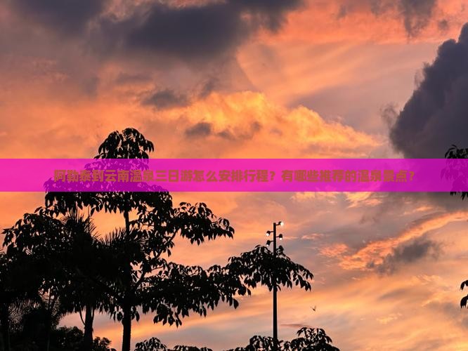 阿勒泰到云南温泉三日游怎么安排行程？有哪些推荐的温泉景点？