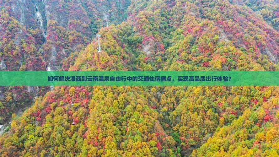 如何解决海西到云南温泉自由行中的交通住宿痛点，实现高品质出行体验？