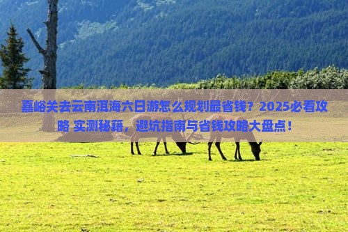 嘉峪关去云南洱海六日游